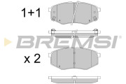BP3547 Sada brzdových platničiek kotúčovej brzdy BREMSI