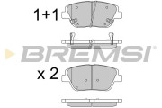 BP3548 Sada brzdových platničiek kotúčovej brzdy BREMSI
