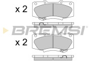 BP3549 Sada brzdových platničiek kotúčovej brzdy BREMSI