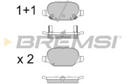BP3550 Sada brzdových platničiek kotúčovej brzdy BREMSI
