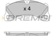 BP3552 Sada brzdových platničiek kotúčovej brzdy BREMSI