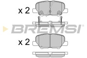 BP3555 Sada brzdových platničiek kotúčovej brzdy BREMSI