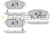 BP3556 Sada brzdových platničiek kotúčovej brzdy BREMSI
