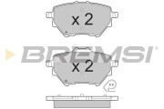 BP3561 Sada brzdových platničiek kotúčovej brzdy BREMSI