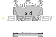 BP3564 Sada brzdových platničiek kotúčovej brzdy BREMSI