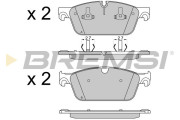 BP3565 Sada brzdových platničiek kotúčovej brzdy BREMSI