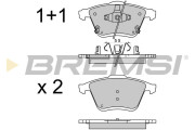 BP3569 Sada brzdových platničiek kotúčovej brzdy BREMSI