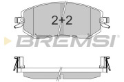 BP3570 Sada brzdových platničiek kotúčovej brzdy BREMSI