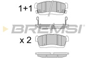BP3575 Sada brzdových platničiek kotúčovej brzdy BREMSI