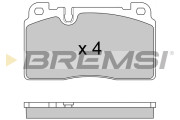 BP3592 Sada brzdových platničiek kotúčovej brzdy BREMSI