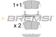 BP3596 Sada brzdových platničiek kotúčovej brzdy BREMSI