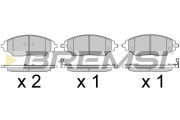 BP3599 Sada brzdových platničiek kotúčovej brzdy BREMSI