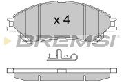 BP3603 Sada brzdových platničiek kotúčovej brzdy BREMSI