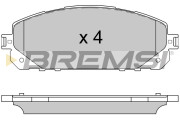 BP3605 Sada brzdových platničiek kotúčovej brzdy BREMSI