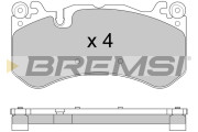 BP3609 Sada brzdových platničiek kotúčovej brzdy BREMSI
