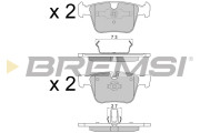 BP3610 Sada brzdových platničiek kotúčovej brzdy BREMSI