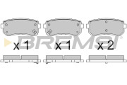 BP3614 Sada brzdových platničiek kotúčovej brzdy BREMSI