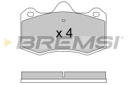 BP3617 Sada brzdových platničiek kotúčovej brzdy BREMSI
