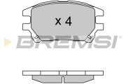 BP3622 Sada brzdových platničiek kotúčovej brzdy BREMSI