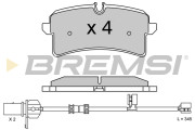 BP3624 Sada brzdových platničiek kotúčovej brzdy BREMSI