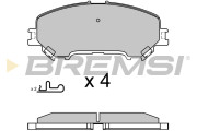 BP3629 Sada brzdových platničiek kotúčovej brzdy BREMSI