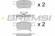BP3644 Sada brzdových platničiek kotúčovej brzdy BREMSI