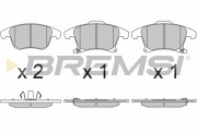 BP3655 Sada brzdových platničiek kotúčovej brzdy BREMSI