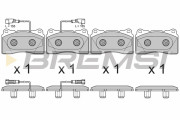 BP3678 Sada brzdových platničiek kotúčovej brzdy BREMSI