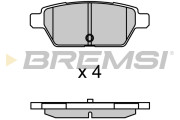 BP3683 Sada brzdových platničiek kotúčovej brzdy BREMSI