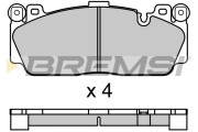 BP3691 Sada brzdových platničiek kotúčovej brzdy BREMSI