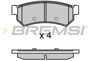 BP3695 Sada brzdových platničiek kotúčovej brzdy BREMSI