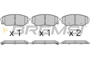 BP3702 Sada brzdových platničiek kotúčovej brzdy BREMSI