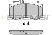 BP3710 Sada brzdových platničiek kotúčovej brzdy BREMSI