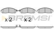 BP3721 Sada brzdových platničiek kotúčovej brzdy BREMSI