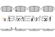 BP3730 Sada brzdových platničiek kotúčovej brzdy BREMSI