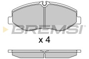 BP3733 Sada brzdových platničiek kotúčovej brzdy BREMSI