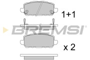 BP3745 Sada brzdových platničiek kotúčovej brzdy BREMSI