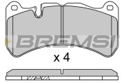 BP3752 Sada brzdových platničiek kotúčovej brzdy BREMSI