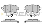 BP3753 Sada brzdových platničiek kotúčovej brzdy BREMSI