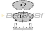 BP3755 Sada brzdových platničiek kotúčovej brzdy BREMSI