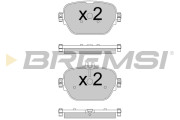 BP3770 Sada brzdových platničiek kotúčovej brzdy BREMSI