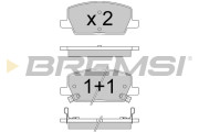 BP3772 Sada brzdových platničiek kotúčovej brzdy BREMSI