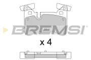 BP3773 Sada brzdových platničiek kotúčovej brzdy BREMSI