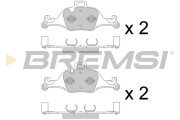 BP3777 Sada brzdových platničiek kotúčovej brzdy BREMSI