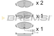 BP3782 Sada brzdových platničiek kotúčovej brzdy BREMSI