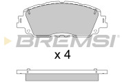 BP3785 Sada brzdových platničiek kotúčovej brzdy BREMSI