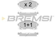 BP3788 Sada brzdových platničiek kotúčovej brzdy BREMSI