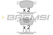 BP3789 Sada brzdových platničiek kotúčovej brzdy BREMSI