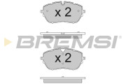 BP3790 Sada brzdových platničiek kotúčovej brzdy BREMSI
