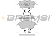 BP3791 Sada brzdových platničiek kotúčovej brzdy BREMSI